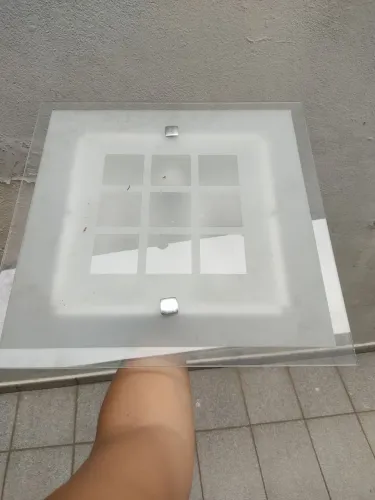 Luminária de vidro quadrada 