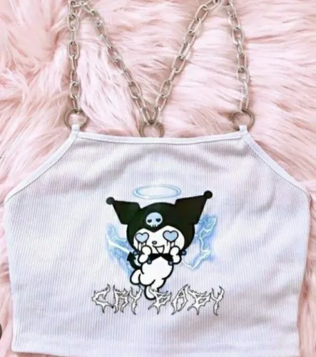 Blusa cropped Kuromi