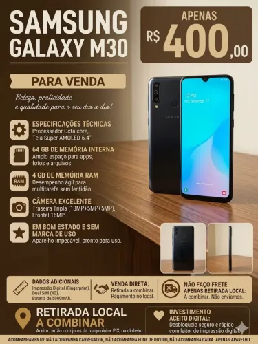 Vendo celular sansumg M30