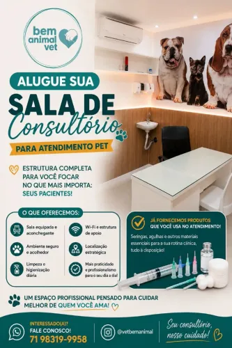 Alugo sala/consultório para veterinário