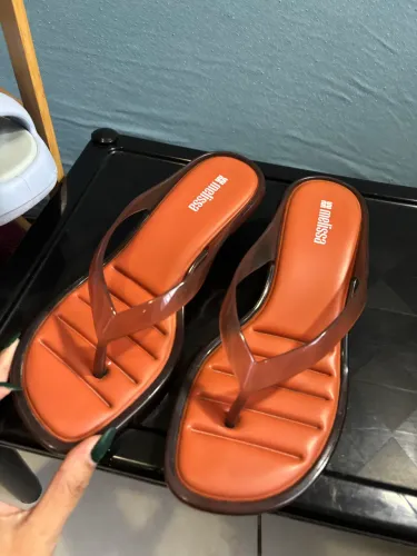 Melissa Thong Kitten Heel marrom e laranja nº 36 original