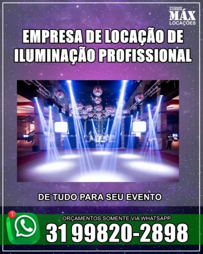 Empresa de locação de iluminação profissional