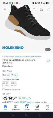 Tênis Molekinho
