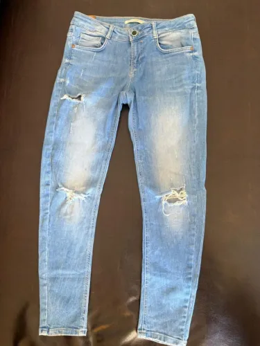 Calça damage jeans ZARA 