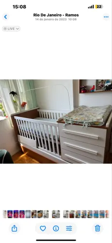 Vendo berço que vira cama