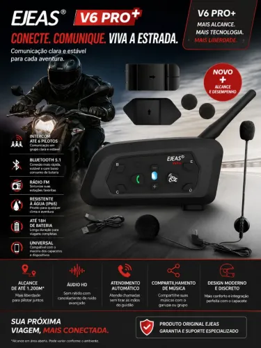 Intercomunicador Ejeas v6 pro plus