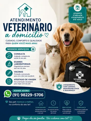 Atendimento Veterinário a domicílio 