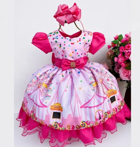 Vestido de festa tema circo 