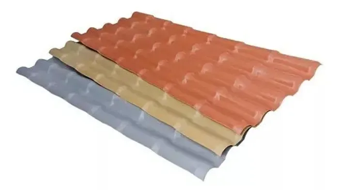 telha pvc modelo colonial cor marfim e concreto 2,30x86 89,90 a vista 
