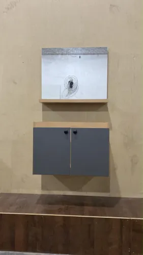 Armário para banheiro 59 cm com espelho 