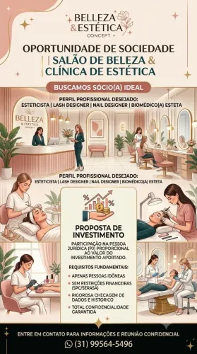 Buscos profissionais ou socio para salao estética no Sion