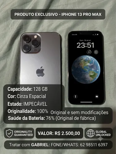 Vende se iPhone 13 Pro Max 128GB