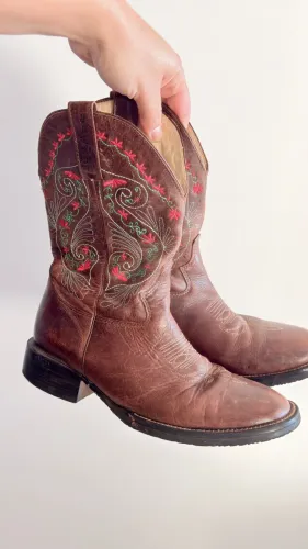 Bota Country Feminina Jácomo Original - Couro Legítimo - Tam. 37