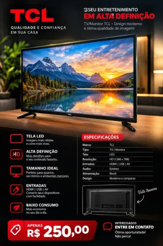 Monitor/Tv LED TCL 32 polegadas