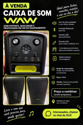 Caixa de som - Alok Waaw