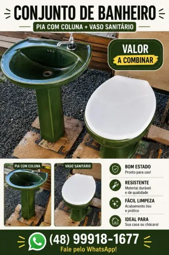 Pia e vaso sanitário