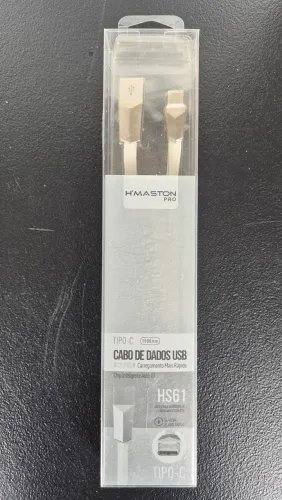 Cabo Tipo C para Celular - Reforçado - 1 Metro - Novo - Linha H'Maston PRO
