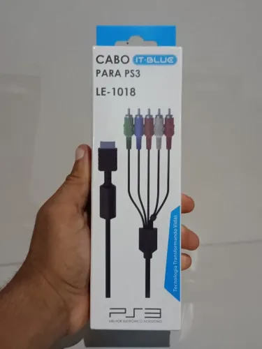 Cabo Vídeo Componente PS2 / PS3 HD - Alta Definição para TV LED LCD