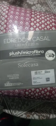 Edredom casal plush/microfibra  dupla face .