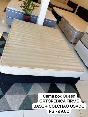 Cama box Queen ORTOPÉDICO FIRME USADA - ENTREGO