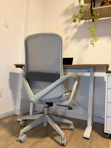 Cadeira de Escritório Ergonômica Lira Cinza Semi Nova