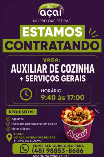 VAGA SÓ AÇAÍ MORRO DAS PEDRAS