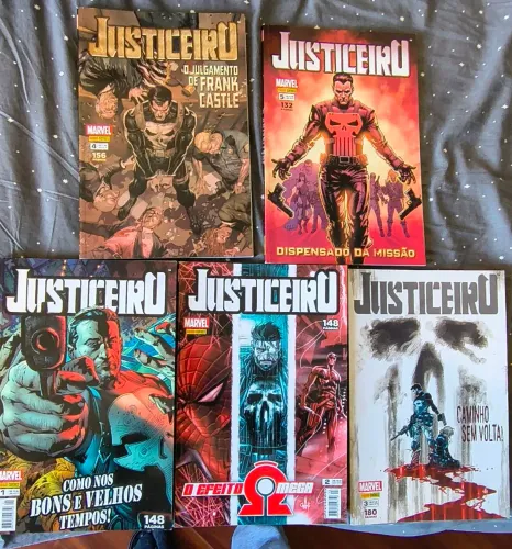 Justiceiro 1° série greg rucka como nos bons e velhos tempos. Completo 1 a 5