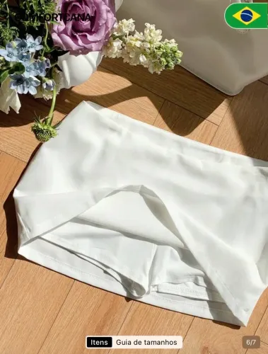 short saia branca