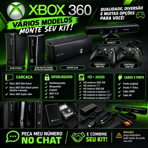 Xbox 360 diversos modelos faça seu orçamento