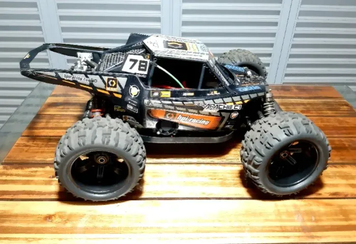 Automodelo HPI VORZA FLUX Elétrico 6S 1/8 Gaiola com Rádio Zero FS-GT3B com Bolsa de Lona