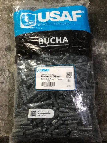 1000 bucha 8mm sem aba 