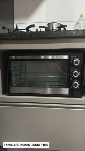 Forno 48L nunca usado 110v - 450,00 A vista 12x 42,81 no cartão de crédito