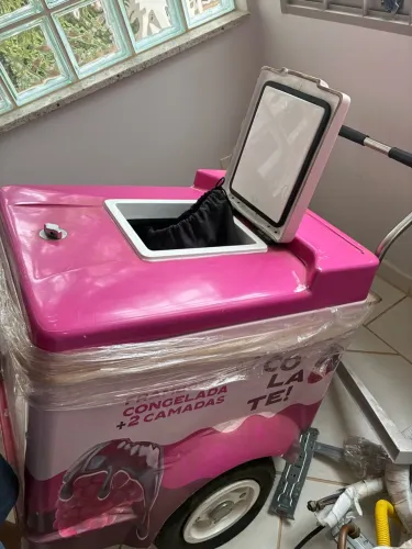 Carrinho de sorvete premium warm capacidade 120l