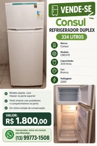 Refrigerador Consul 334 litros 220V.