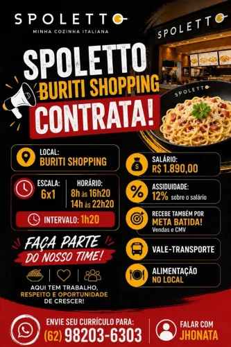 Spoleto buriti shopping contrata