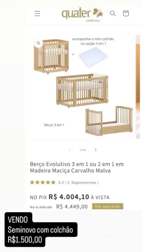 Berço Evolutivo 3 em 1