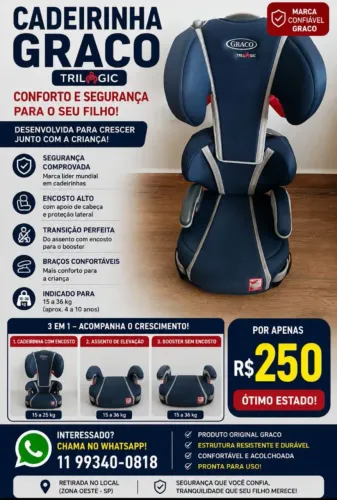 Cadeira de criança para carro Gracco