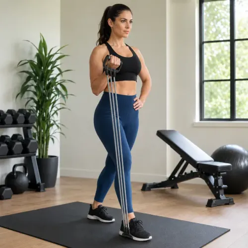 Expansor Elástico Fitness para Exercícios Com Ajuste de Carga