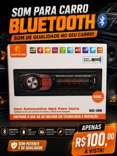 SOM BLUETOOTH DE CARRO