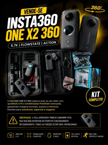 Câmera Insta360 One X2 360 5.7k Flowstate Action