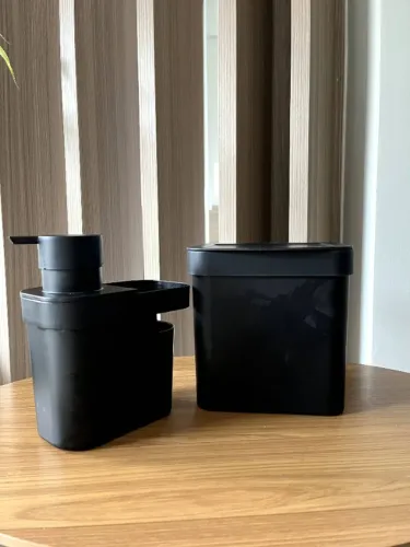 Kit Cozinha Lixo + Recipiente para Detergente e Esponja