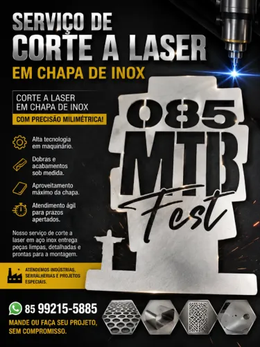Serviço de corte a laser em chapa de inox