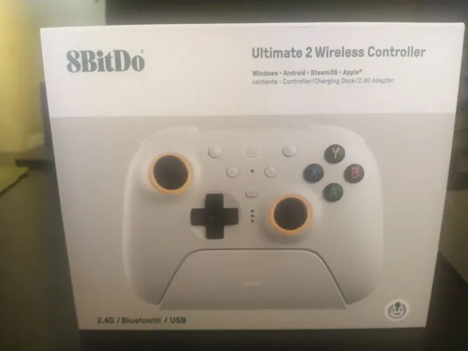Controle com hall effect tmr 8bitdo ultimate 2 branco novo lacrado