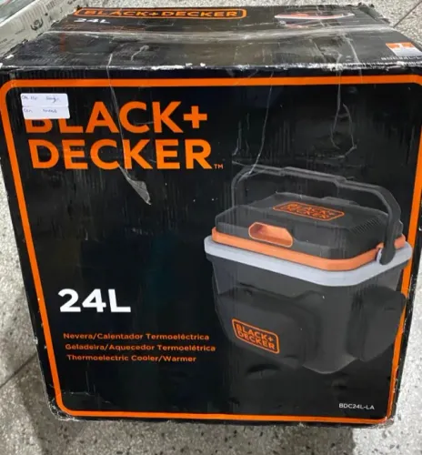 *BLACK DECKER Mini Geladeira de 24L 12V Cinza BDC24LLA