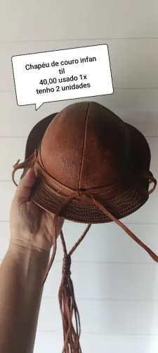 Chapéu de couro infantil 