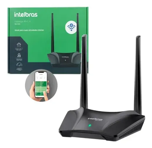 ROTEADOR INTELBRAS W4 300S - PAJUÇARA - 1 ANO DE GARANTIA