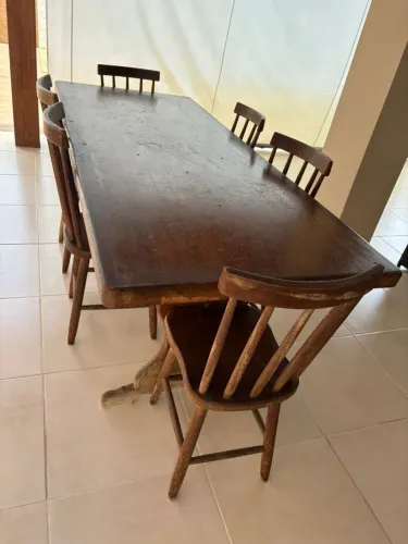 Mesa Madeira Maciça 6 Lugares