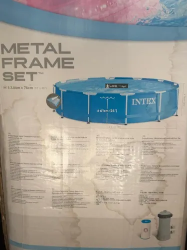 Piscina Intex 6.503 Litros Completa (com filtro, capa, aspirador e rede).