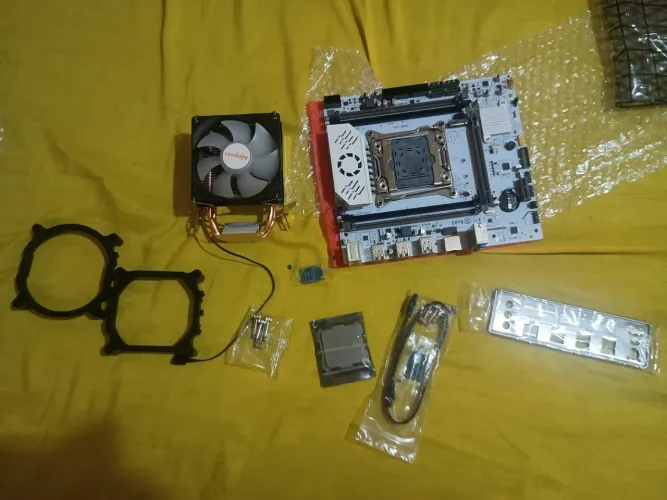 Placa mãe + processador + cooler