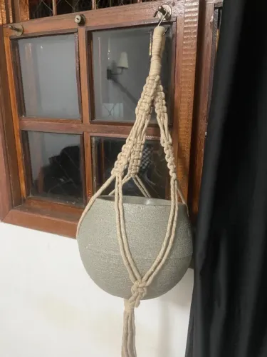 Suporte para Planta em Macramê